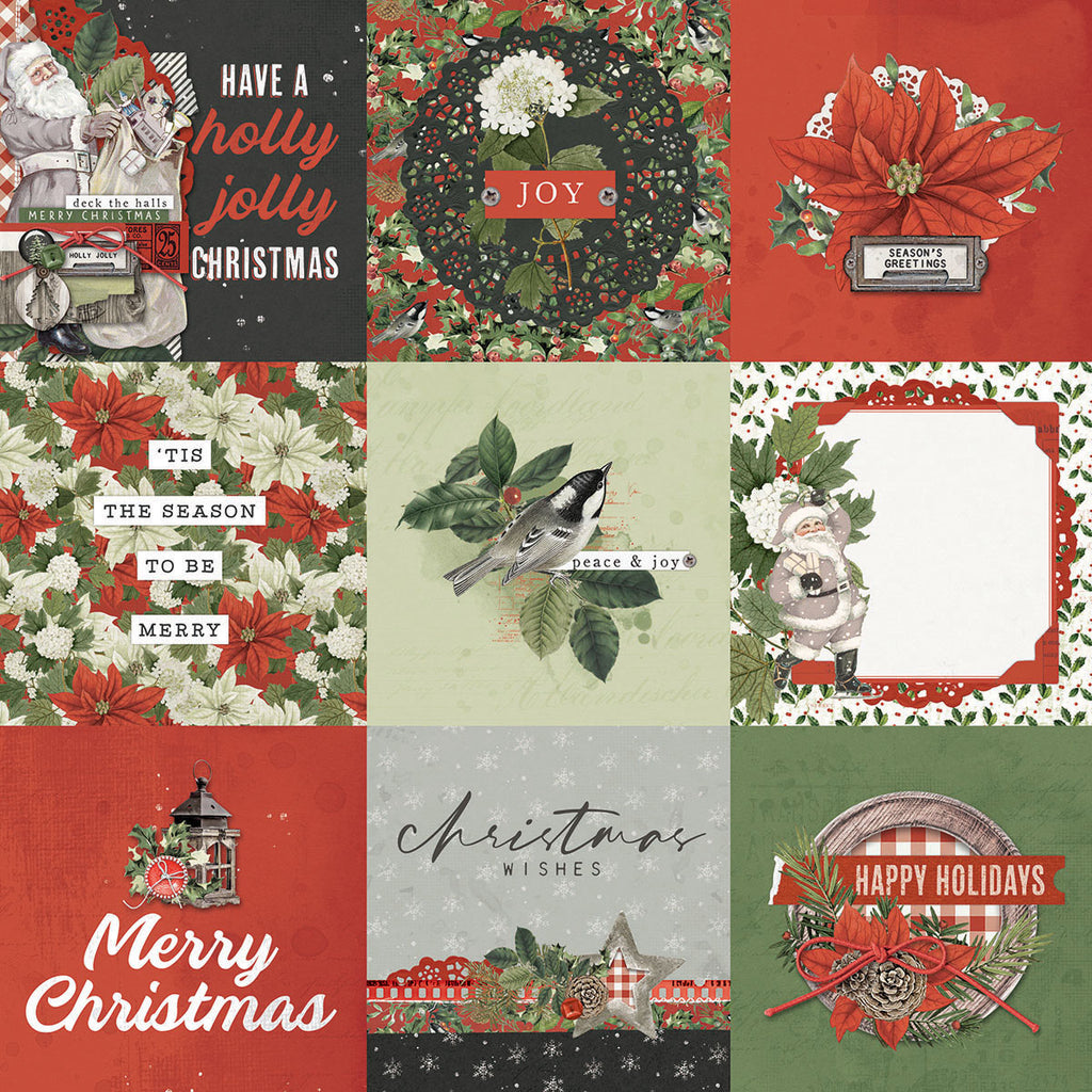 Simple Vintage Rustic Christmas - 4x4 Elements