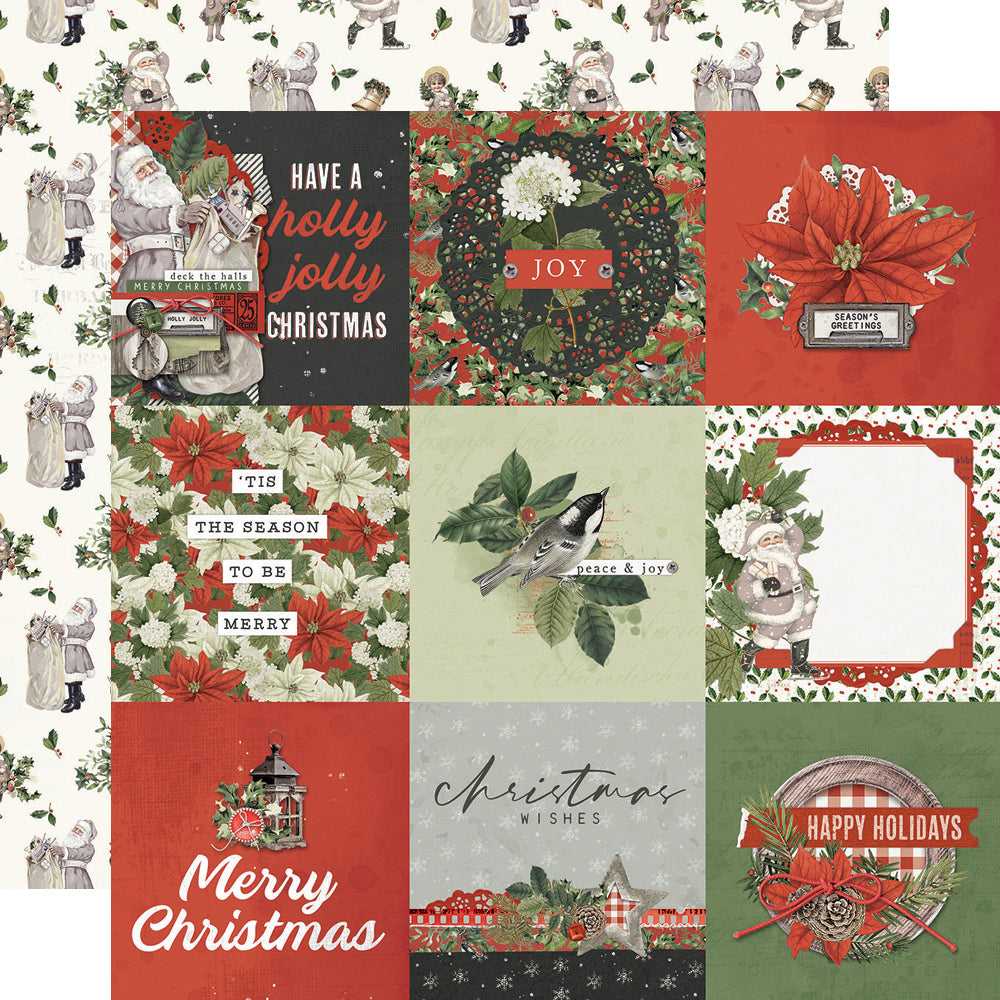 Simple Vintage Rustic Christmas - 4x4 Elements