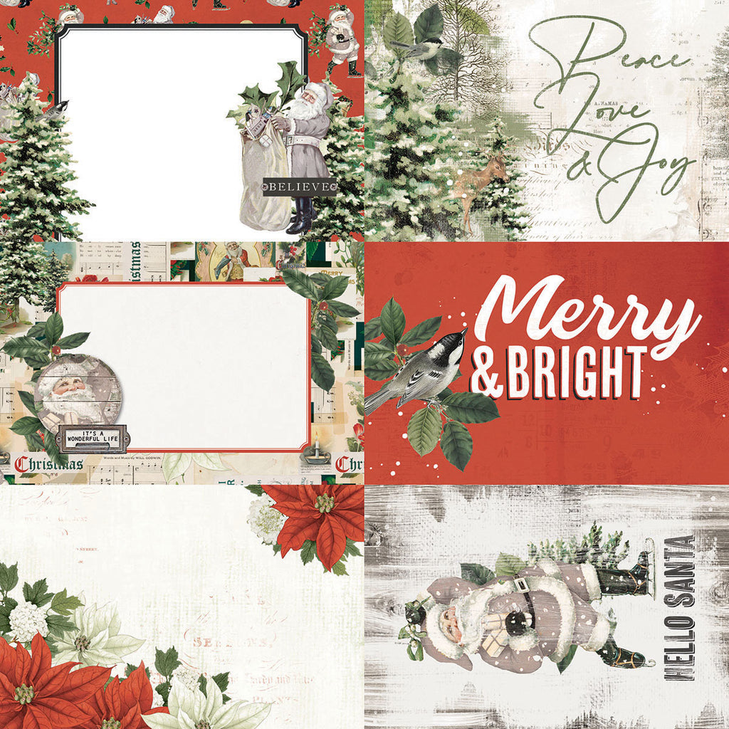 Simple Vintage Rustic Christmas - 4x6 Elements