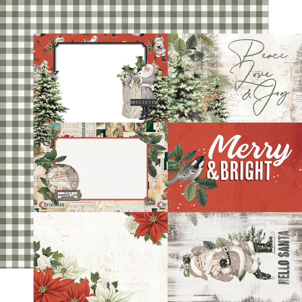 Simple Vintage Rustic Christmas - 4x6 Elements