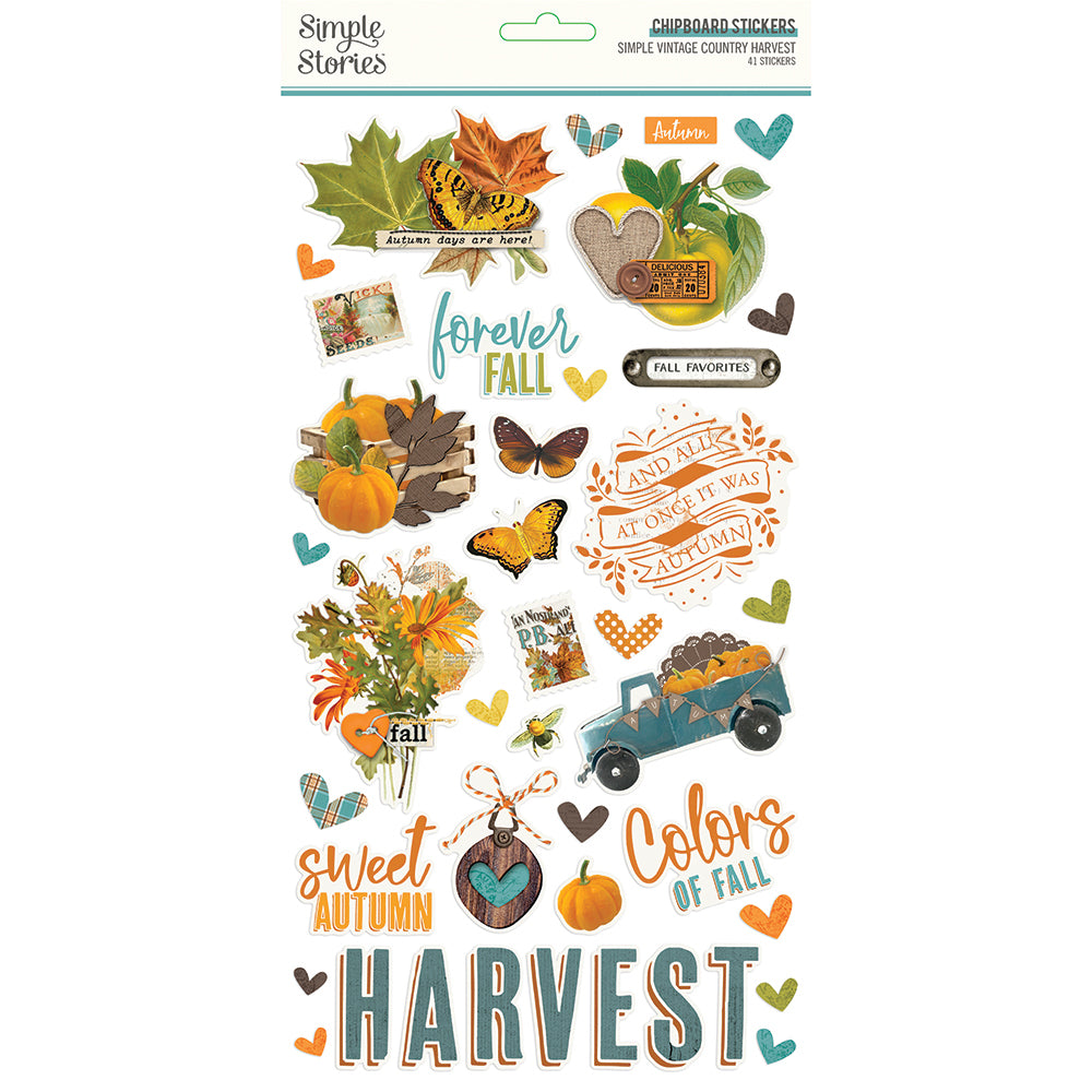 Simple Vintage Country Harvest - 6x12 Chipboard