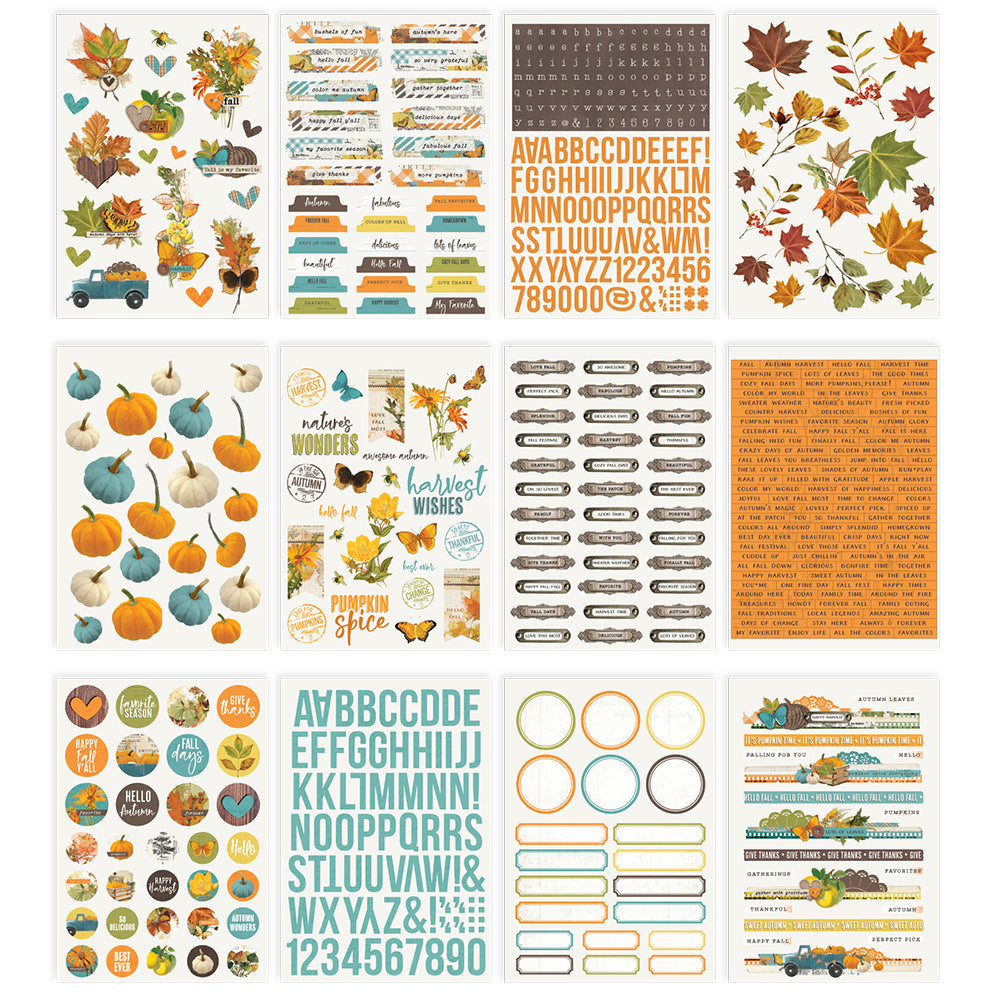 Simple Vintage Country Harvest - Sticker Book