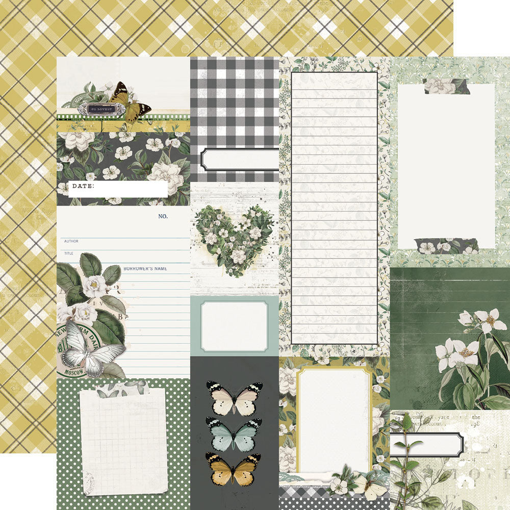 Simple Vintage Weathered Garden - Journal Elements