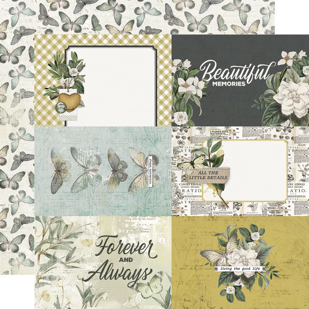 Simple Vintage Weathered Garden - 4x6 Elements