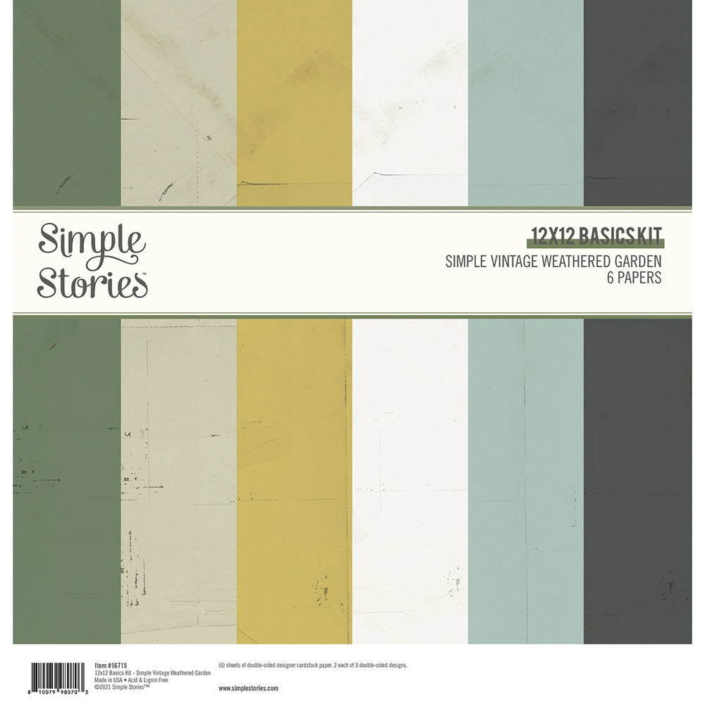 Simple Vintage Weathered Garden - 12x12 Basics Kit