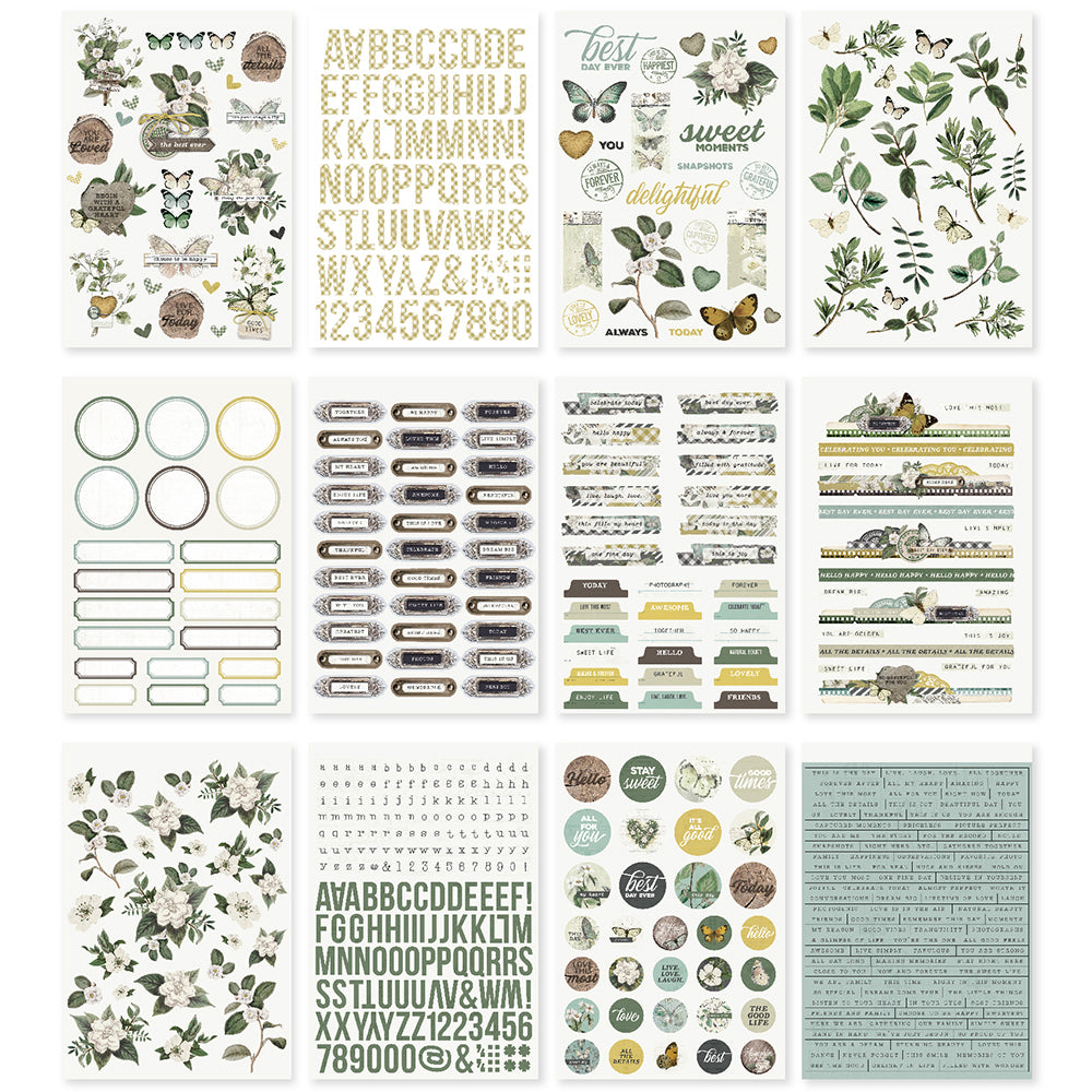 Simple Vintage Weathered Garden - Sticker Book