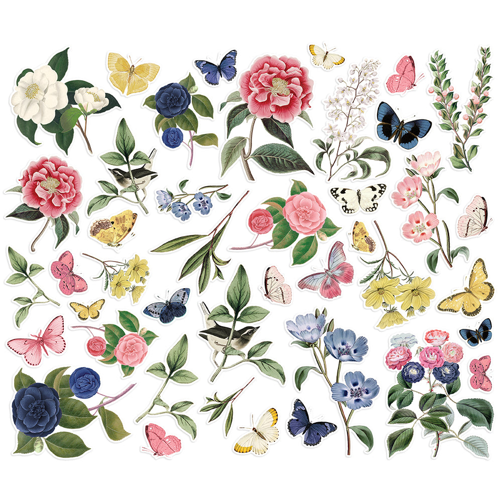 Simple Vintage Indigo Garden - Floral Bits & Pieces