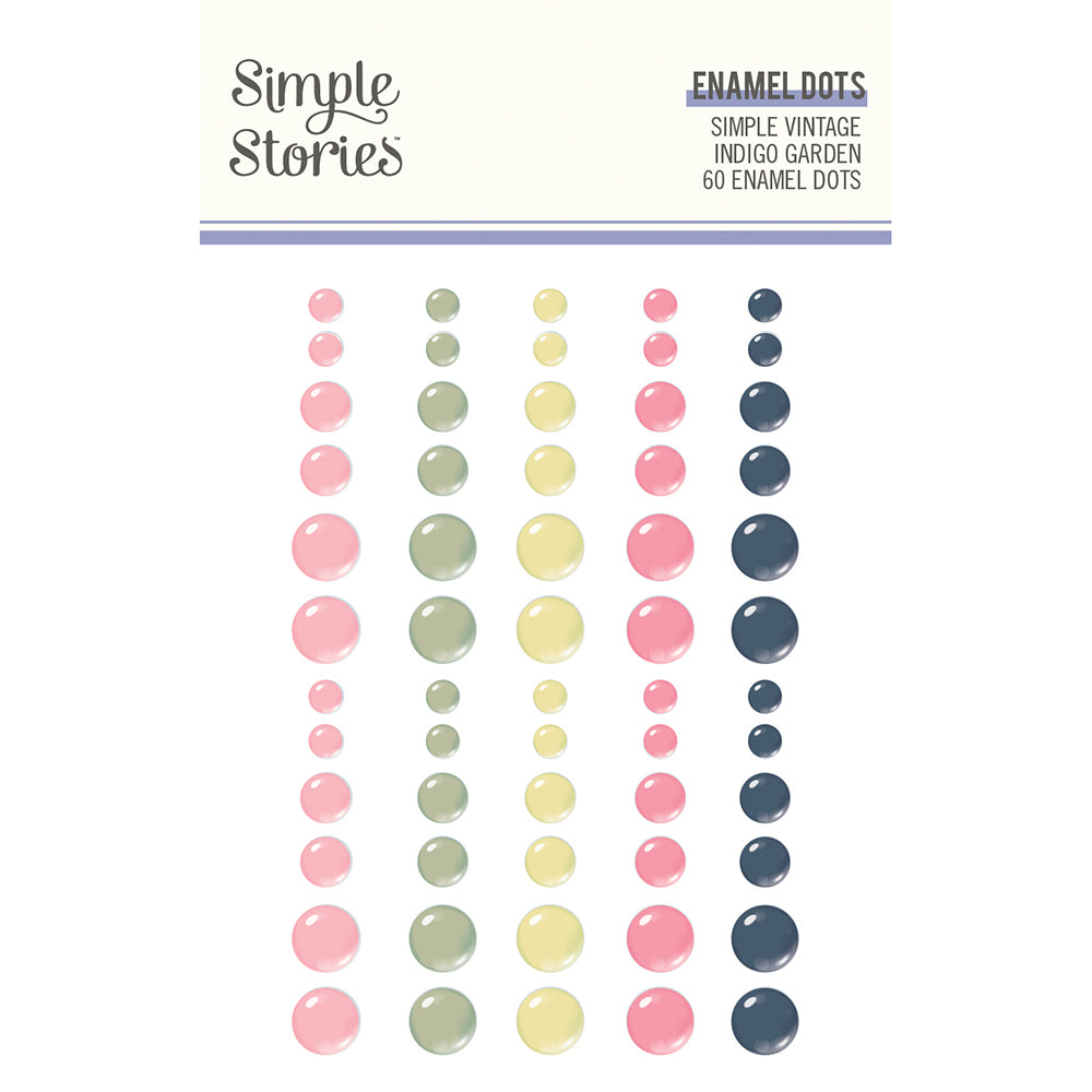 Simple Vintage Indigo Garden - Enamel Dots