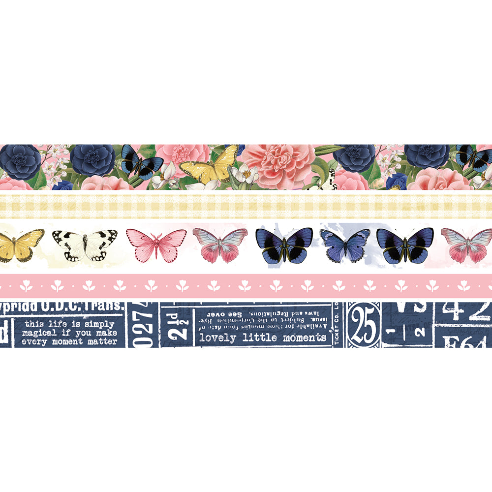 Simple Vintage Indigo Garden - Washi Tape