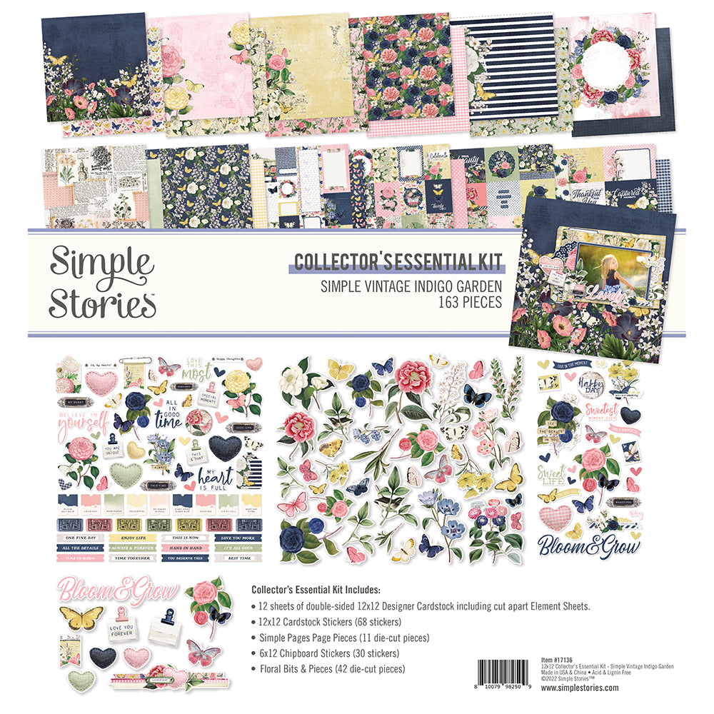 Simple Vintage Indigo Garden - Collector's Essential Kit