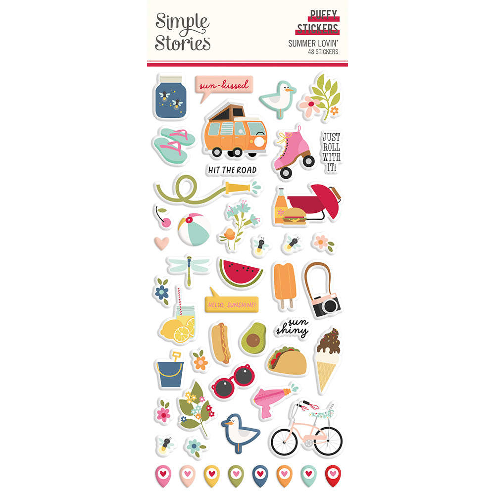 Summer Lovin' - Puffy Stickers