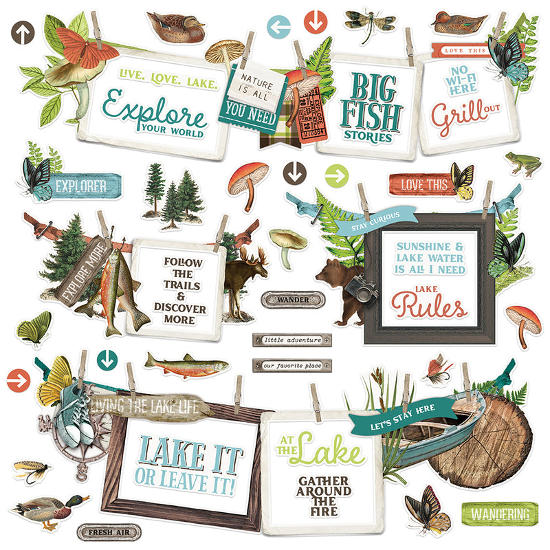 Simple Vintage Lakeside - Banner Sticker