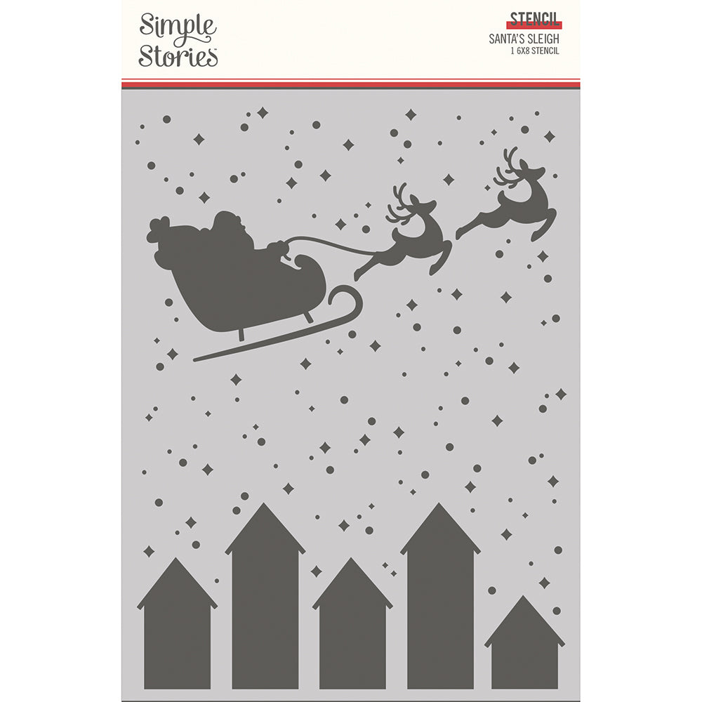 Hearth & Holiday - 6x8 Stencil - Santa's Sleigh