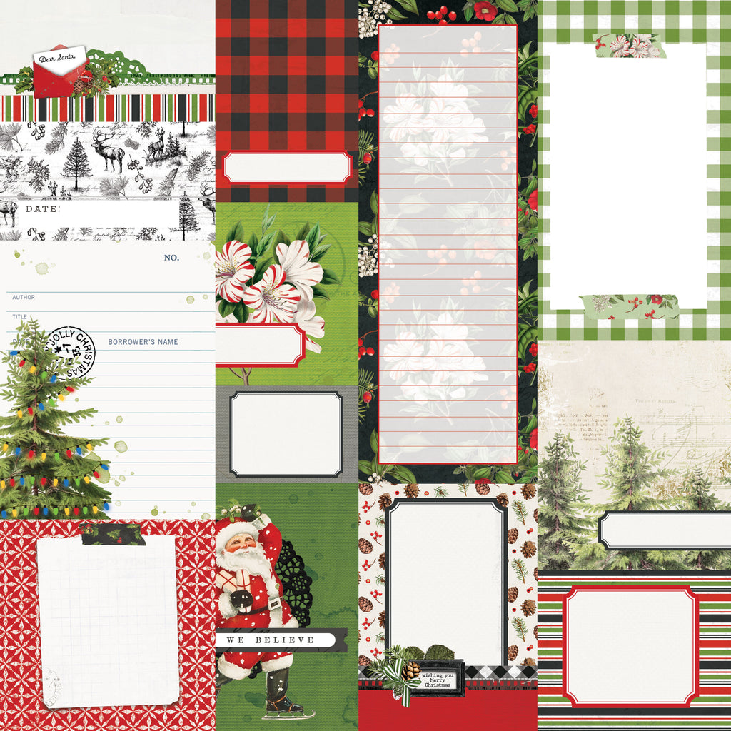 Simple Vintage Christmas Lodge - Journal Elements