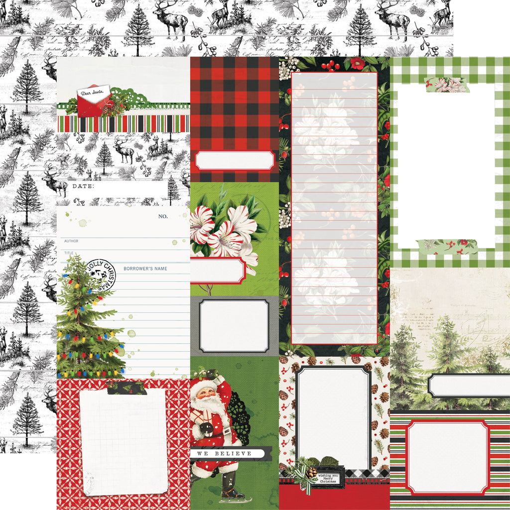 Simple Vintage Christmas Lodge - Journal Elements