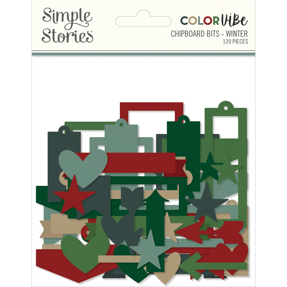 Color Vibe Chipboard Bits - Winter