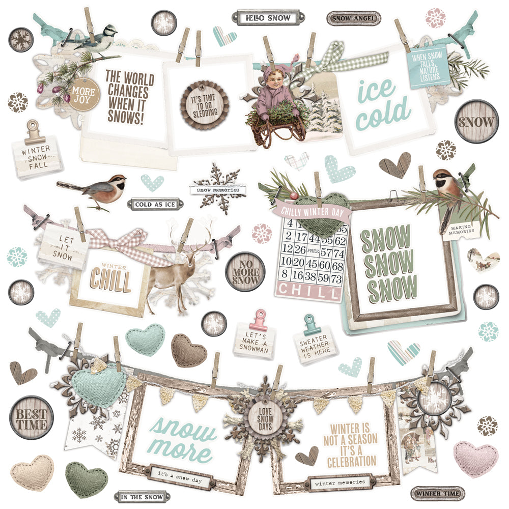 Simple Vintage Winter Woods - Banner Sticker