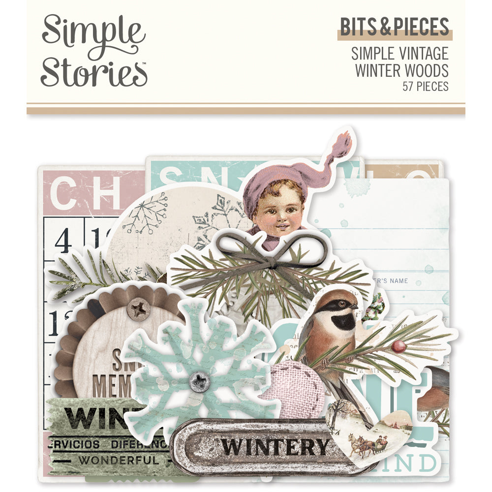 Simple Vintage Winter Woods - Bits & Pieces