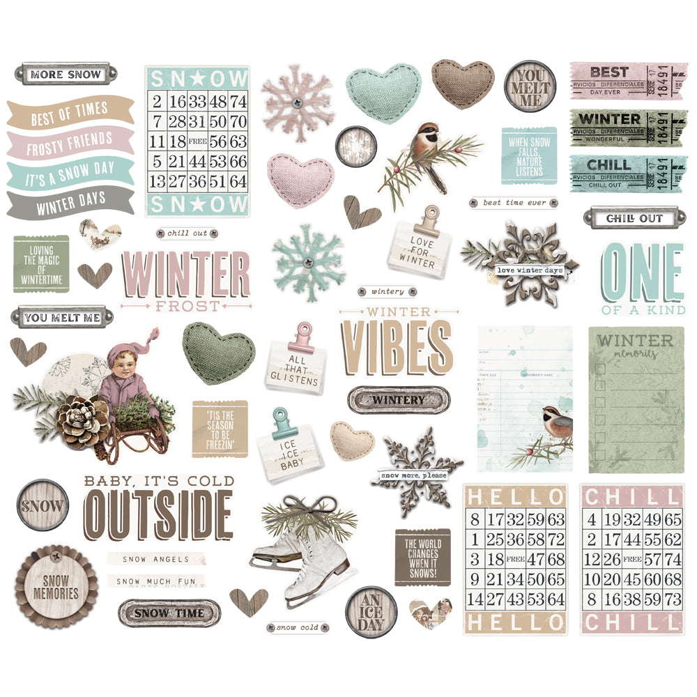 Simple Vintage Winter Woods - Bits & Pieces