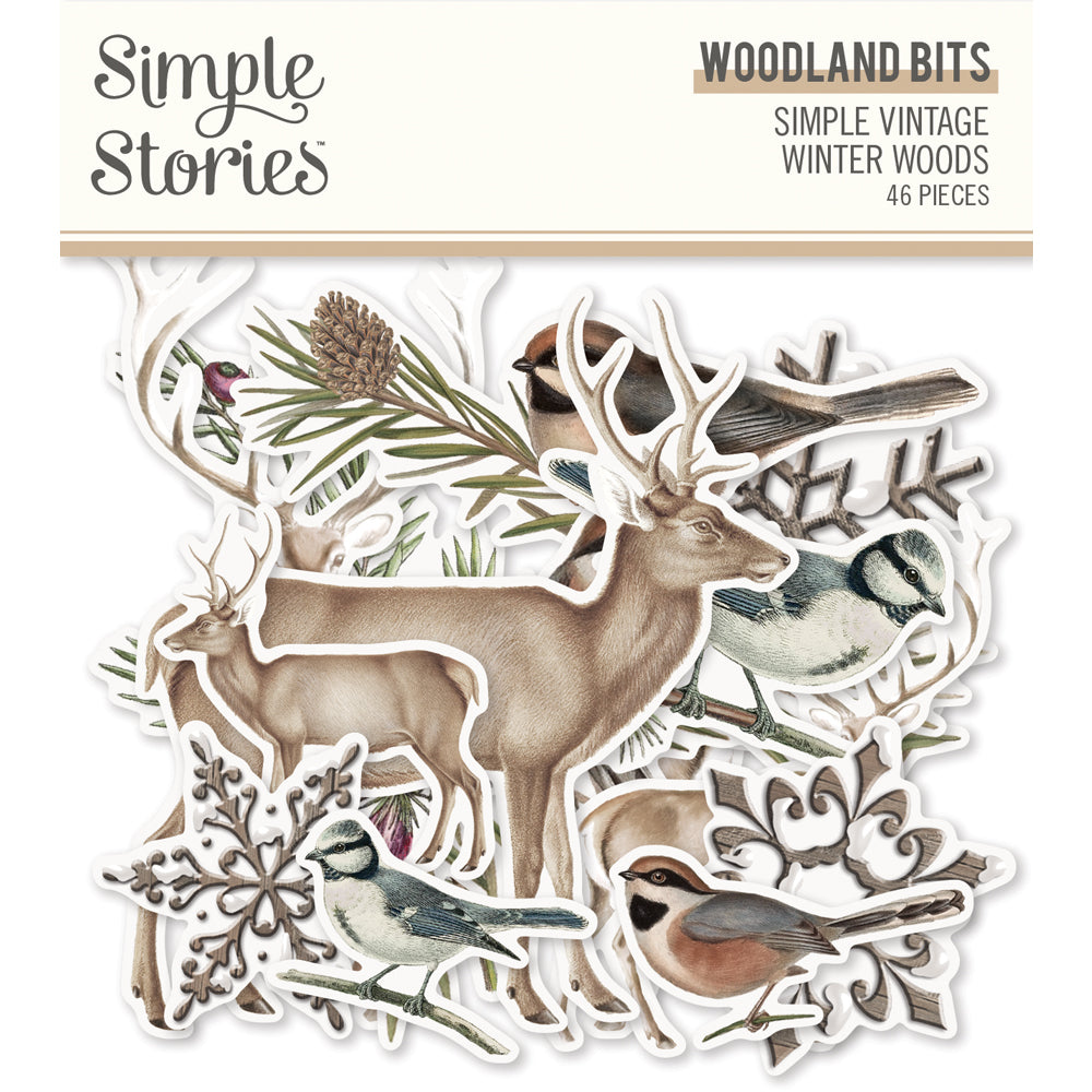 Simple Vintage Winter Woods - Woodland Bits & Pieces