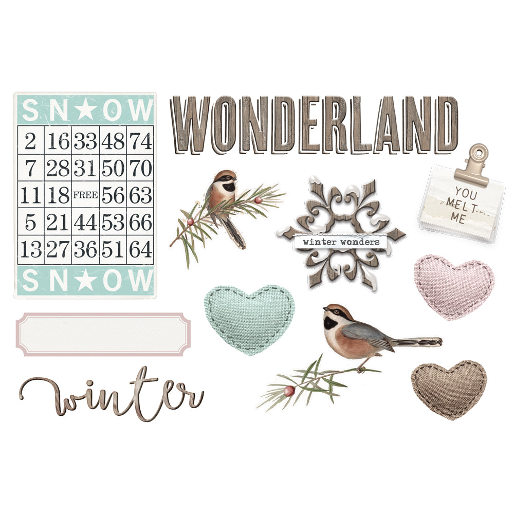 Simple Vintage Winter Woods - Simple Pages Page Pieces