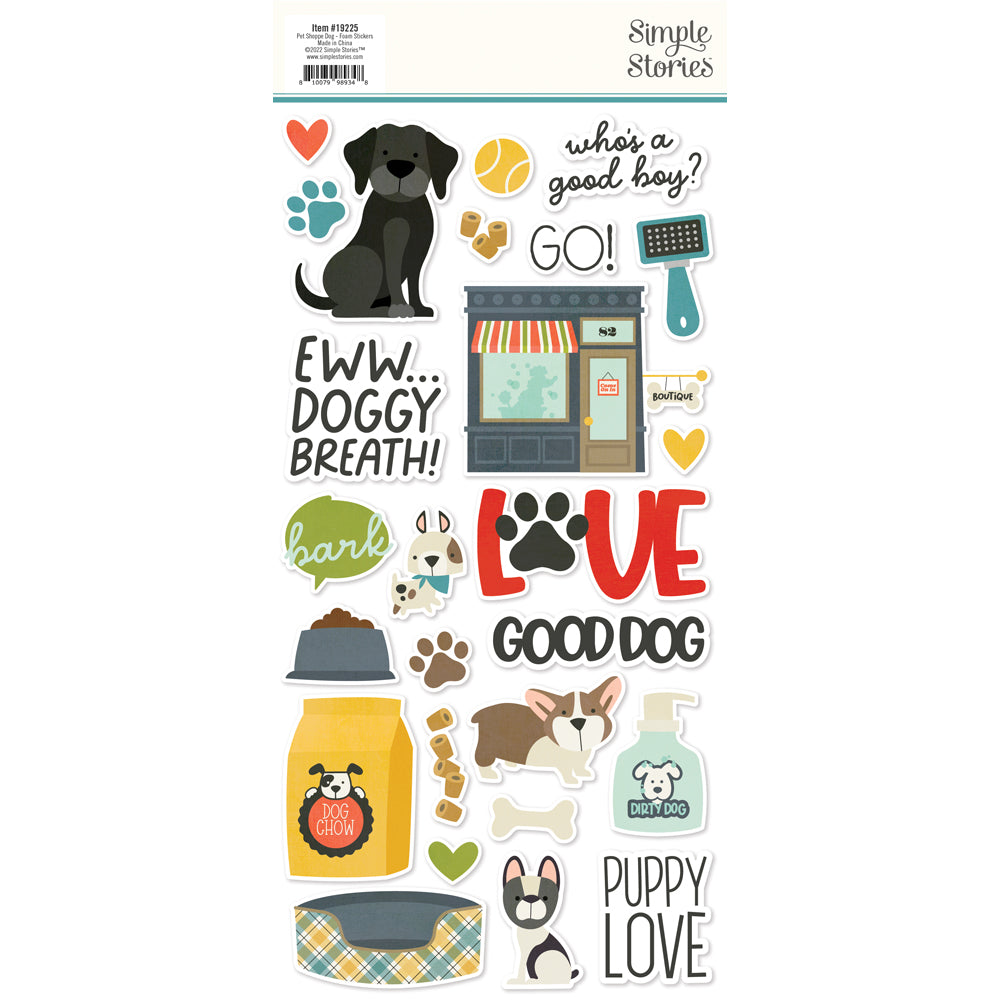 Pet Shoppe Dog  - Foam Stickers