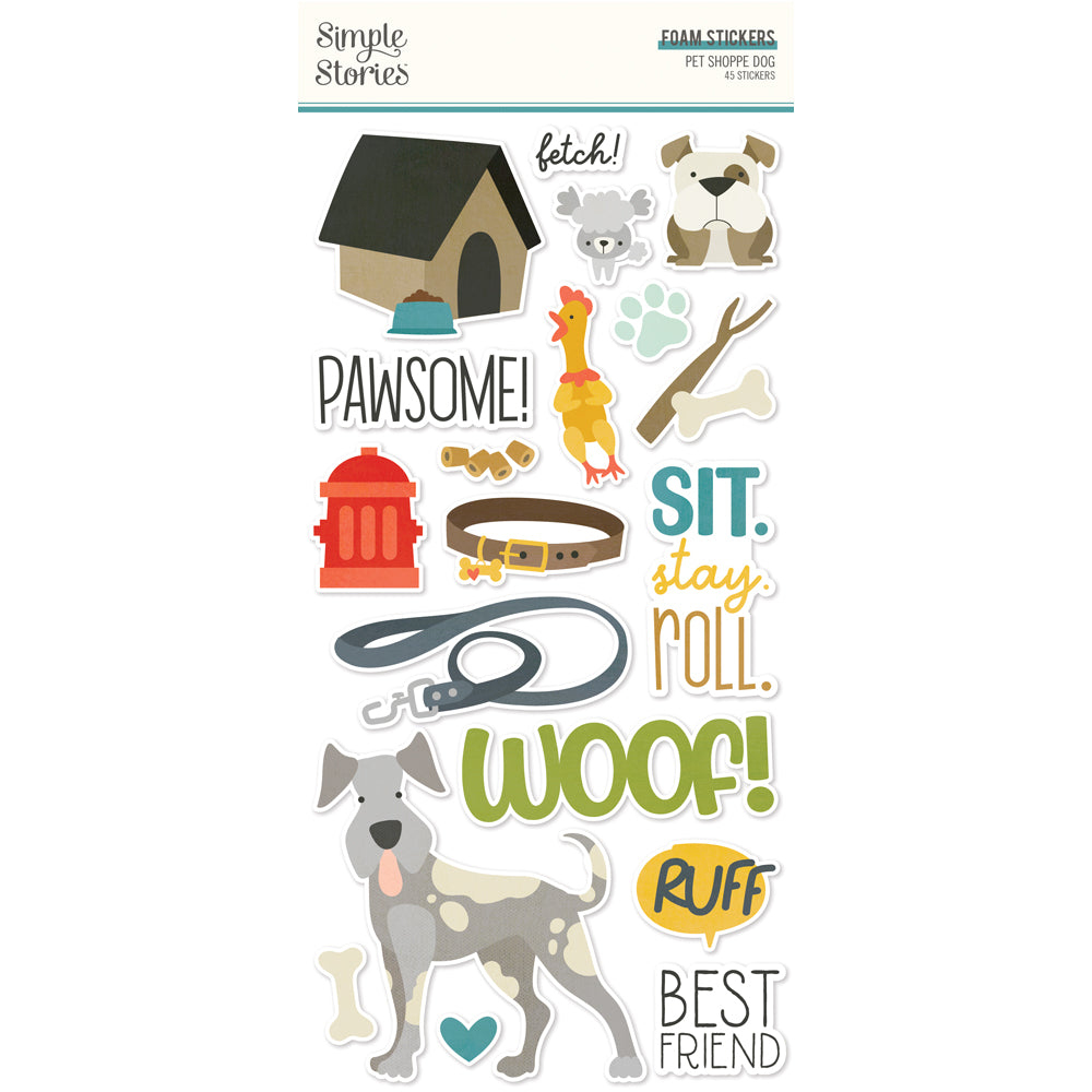 Pet Shoppe Dog  - Foam Stickers