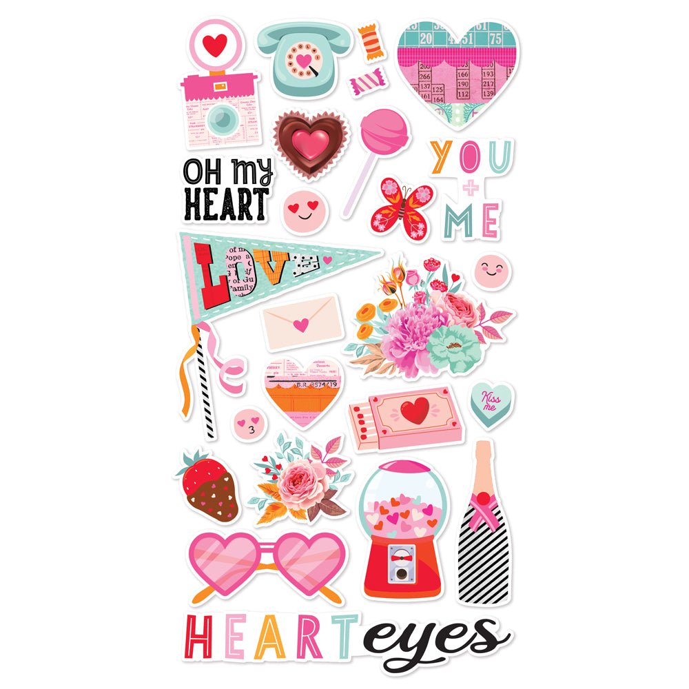 Heart Eyes- 6x12 Chipboard