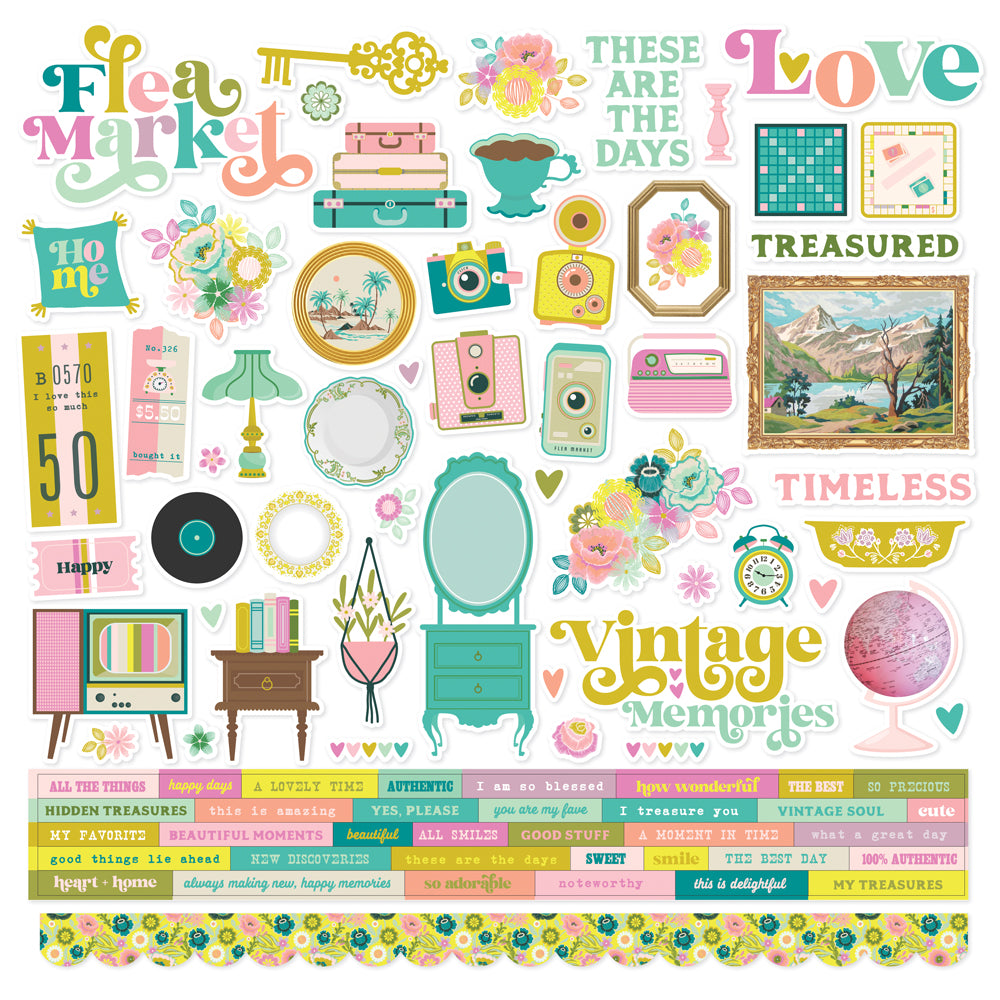 Flea Market  - Cardstock Stickers