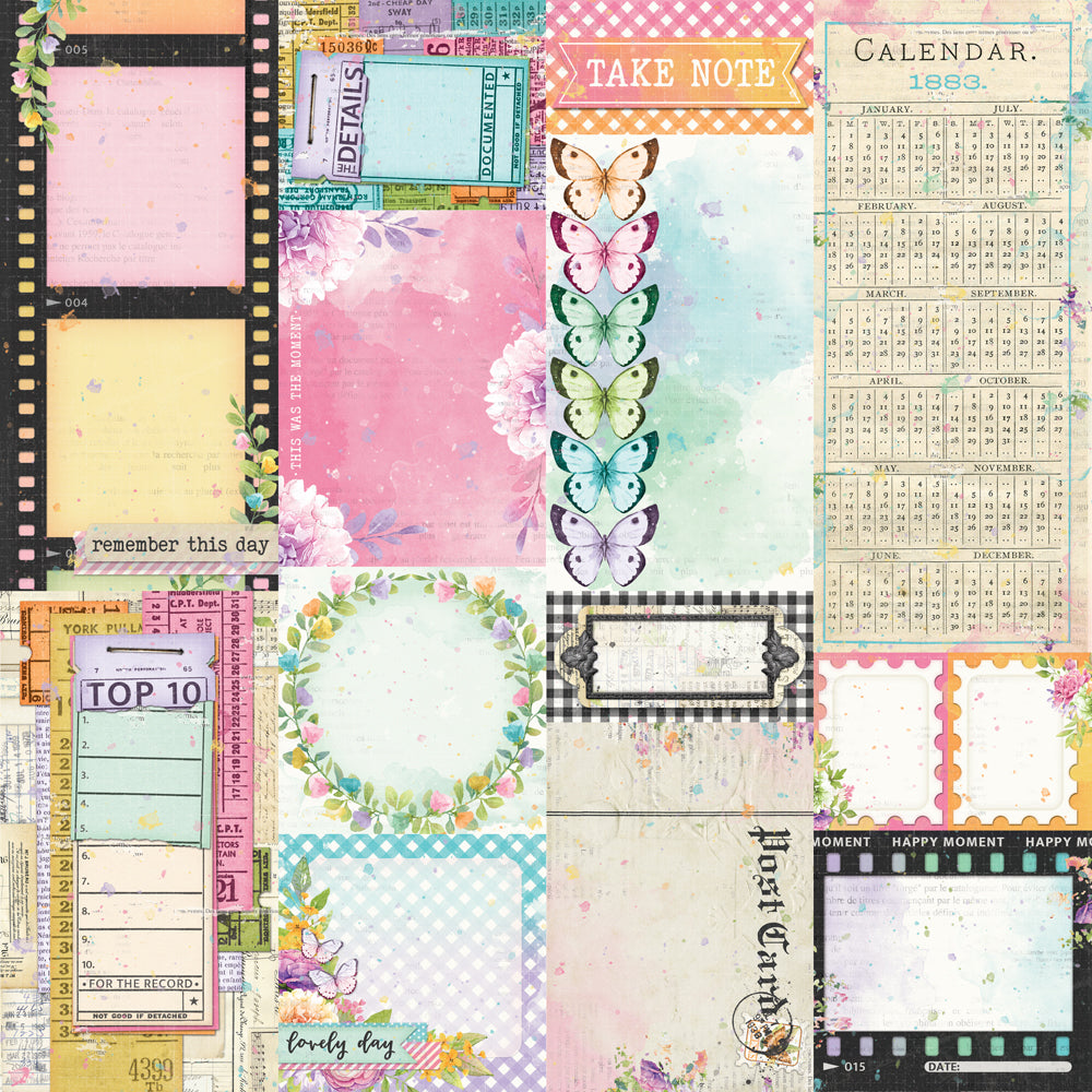 Simple Vintage Life in Bloom - Journal Elements