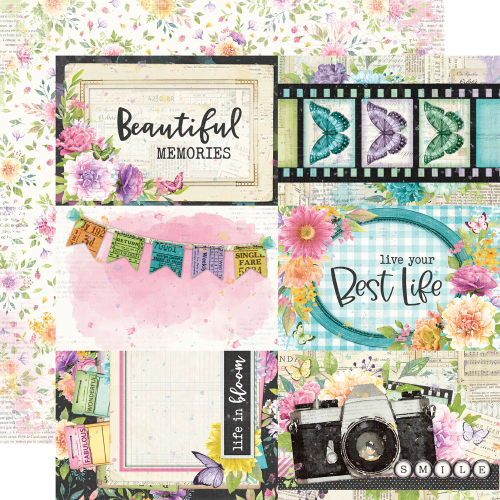 Simple Vintage Life in Bloom  - 4x6 Elements