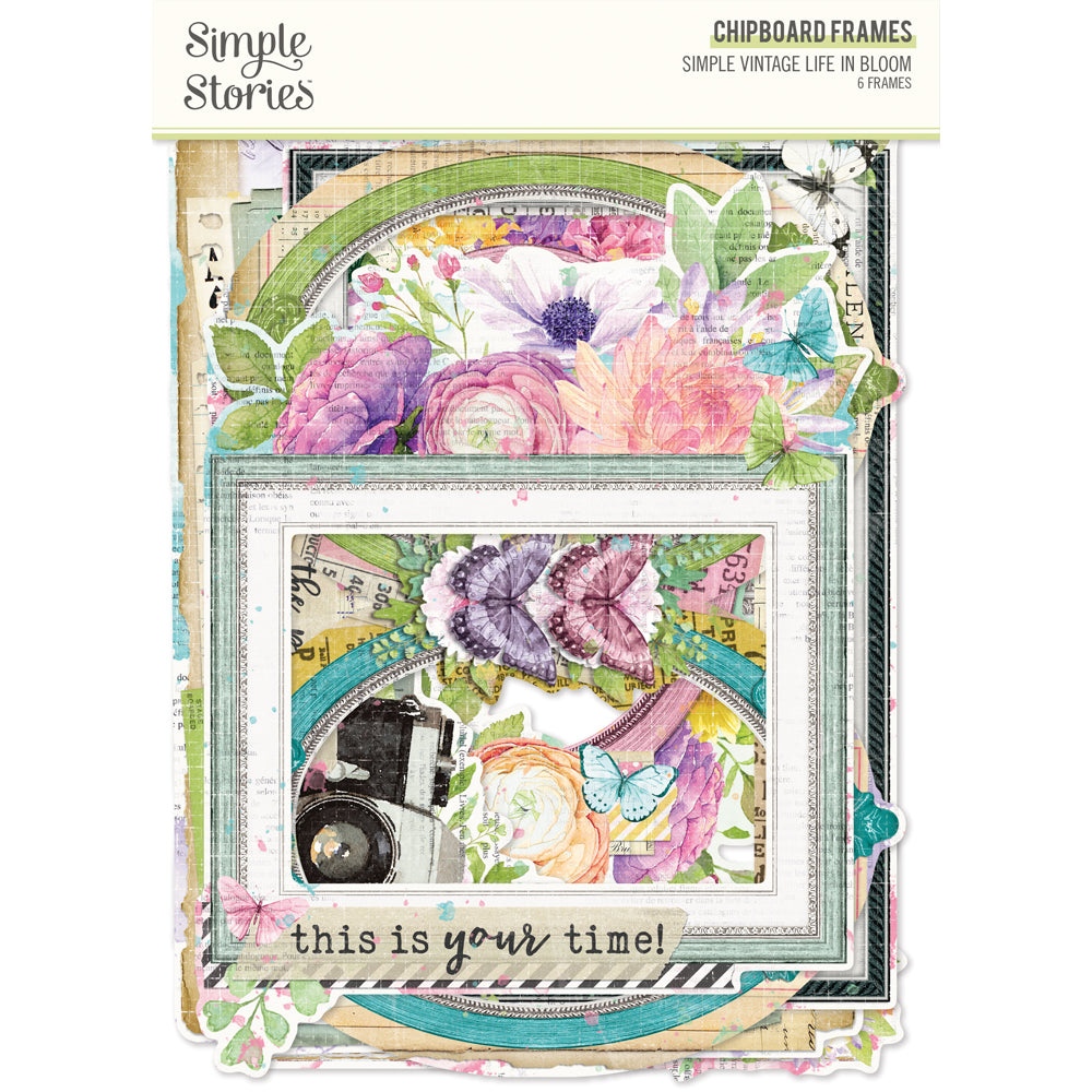 Simple Vintage Life in Bloom  - Chipboard Frames