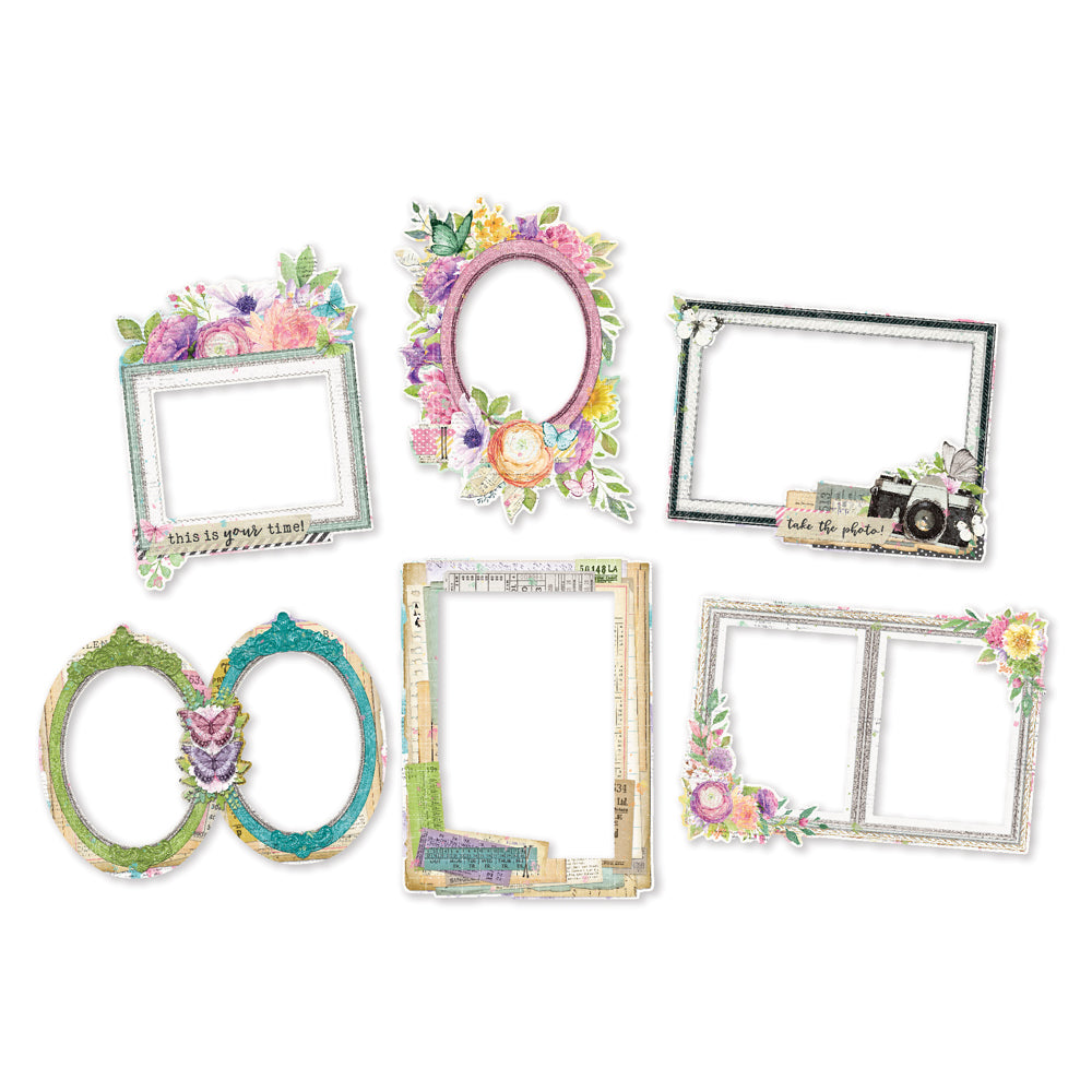 Simple Vintage Life in Bloom  - Chipboard Frames