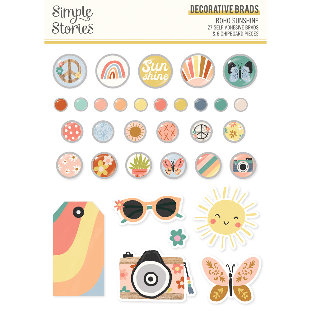 Boho Sunshine - Decorative Brads