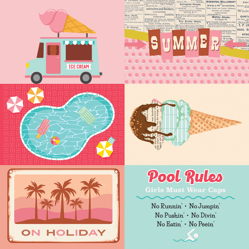 Retro Summer - 4x6 Elements