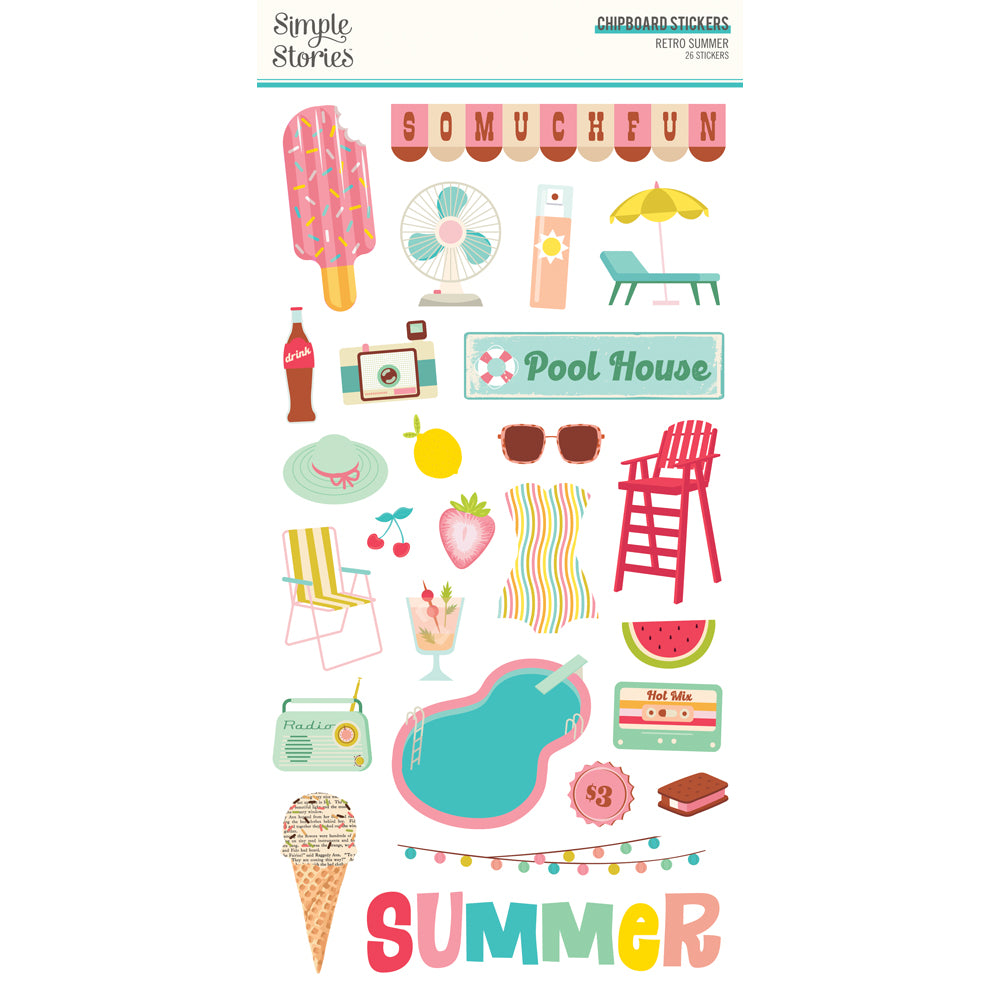 Retro Summer - 6x12 Chipboard