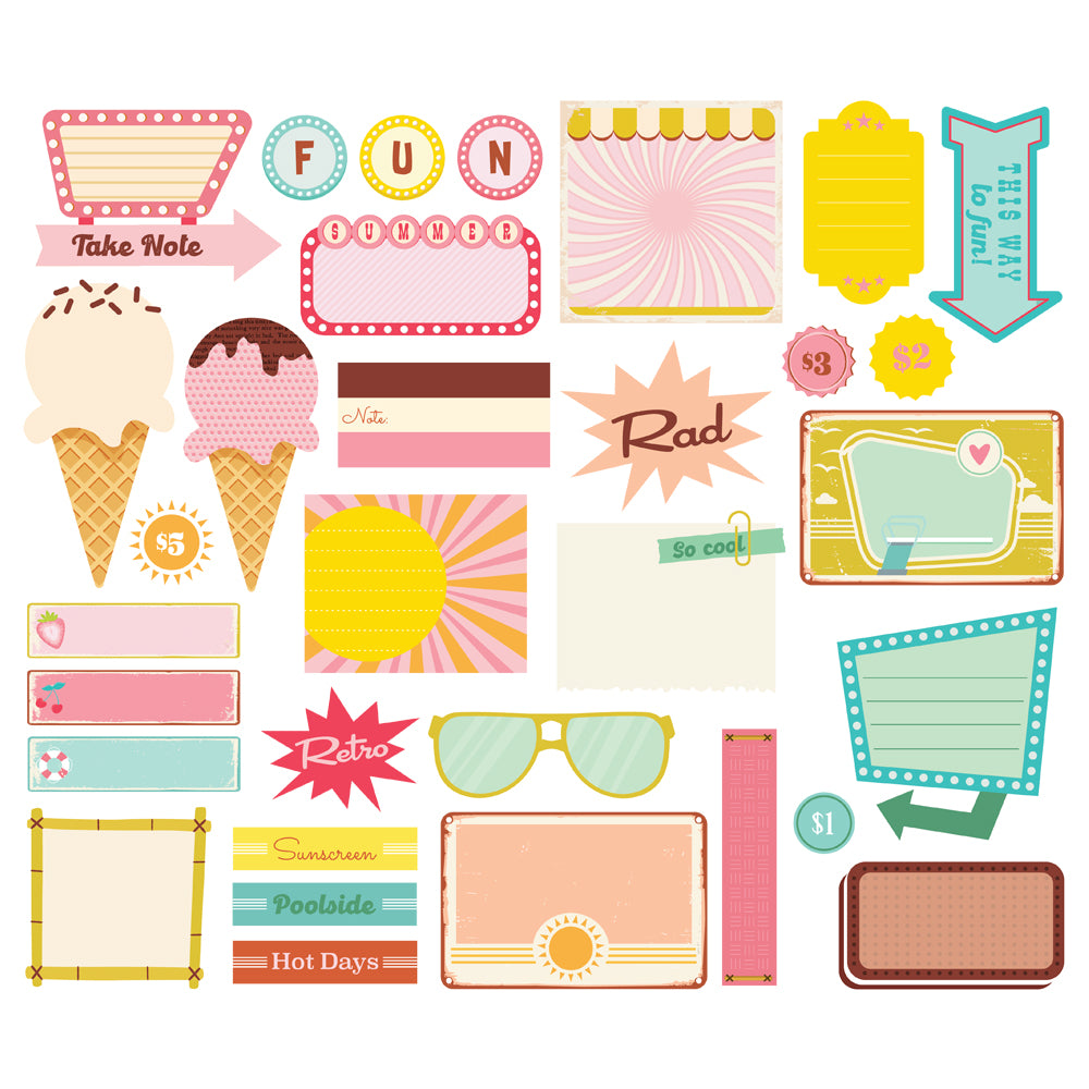 Retro Summer - Journal Bits & Pieces