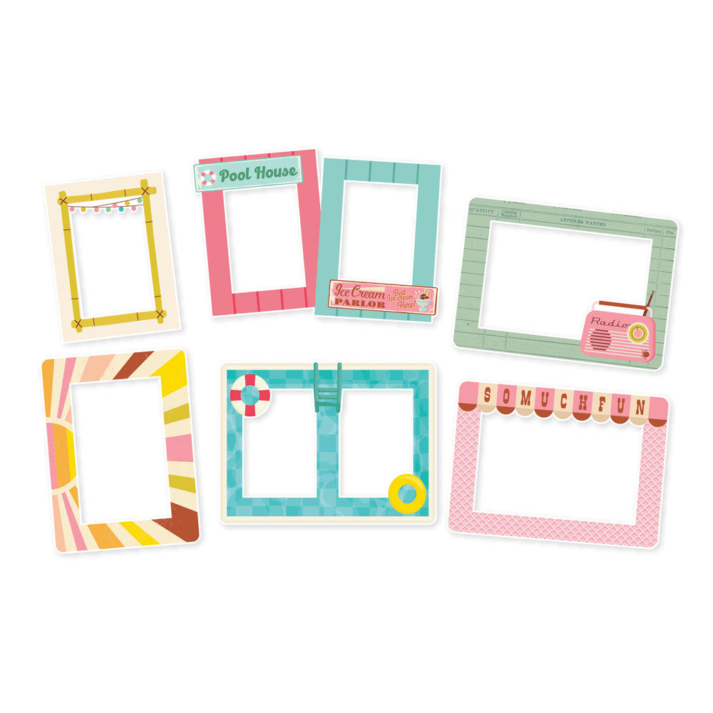 Retro Summer - Chipboard Frames