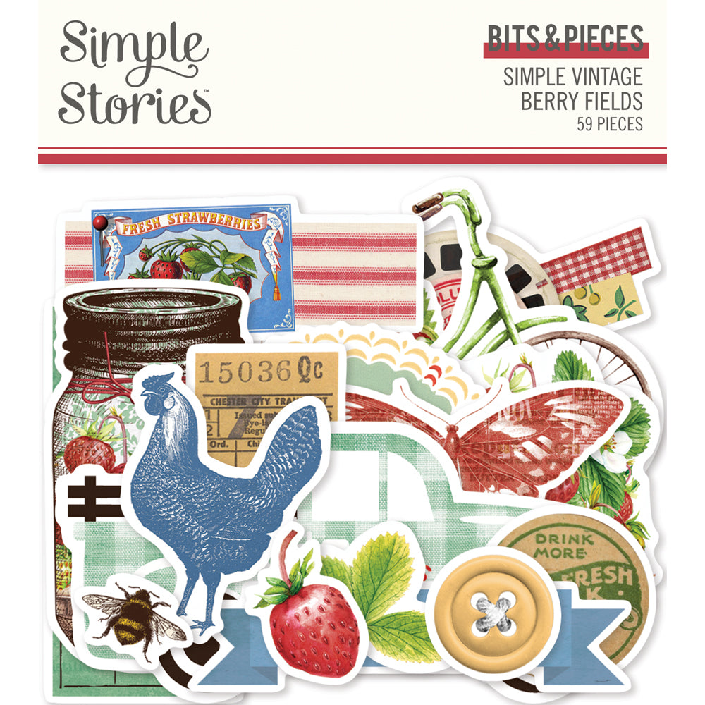 Simple Vintage Berry Fields  - Bits & Pieces