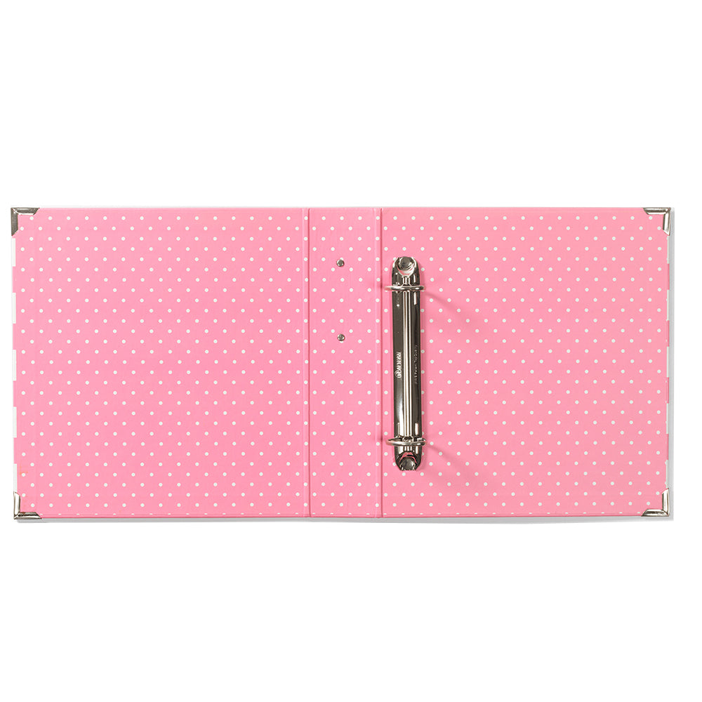 6x8 SN@P! Designer Binder - Pink Stripe