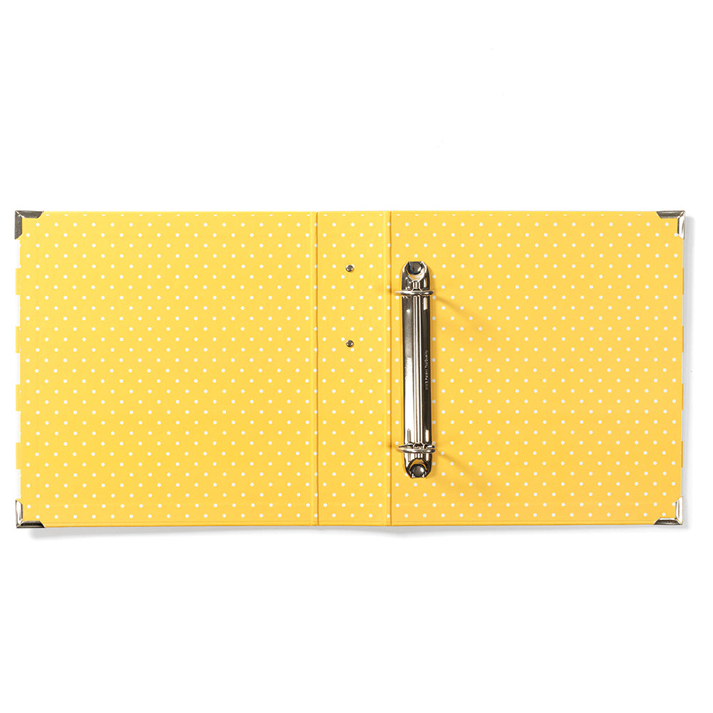 6x8 SN@P! Designer Binder - Yellow Stripe