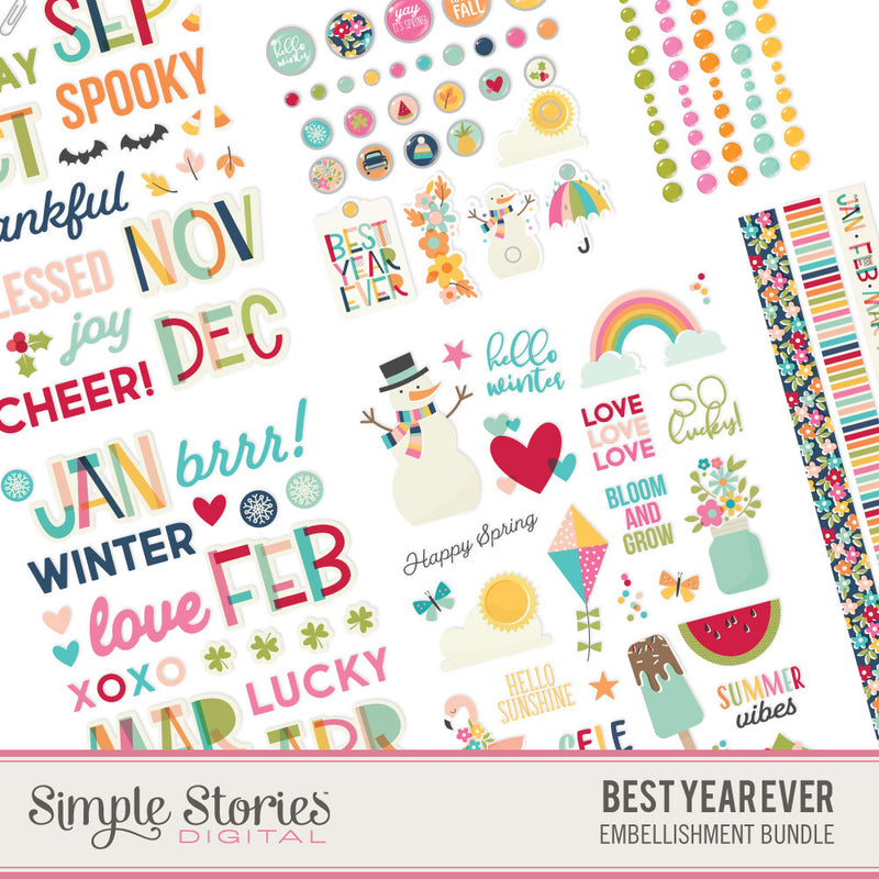 Best Year Ever Digital Embellishment Bundle