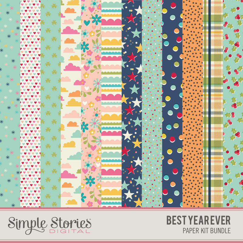 Best Year Ever Digital Paper Kit