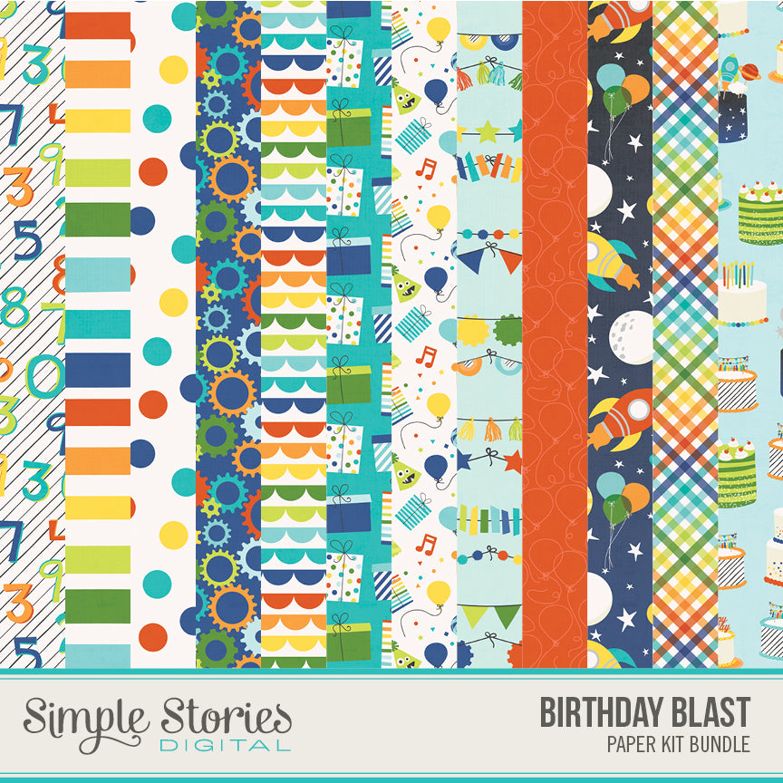 Birthday Blast Digital Paper Kit