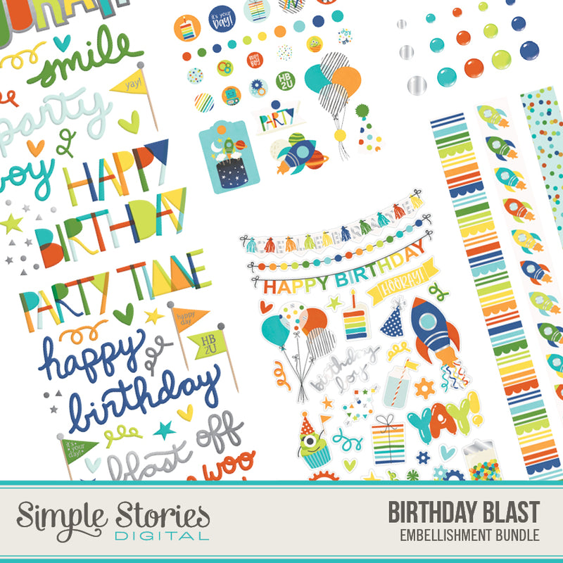 Birthday Blast Digital Embellishment Bundle