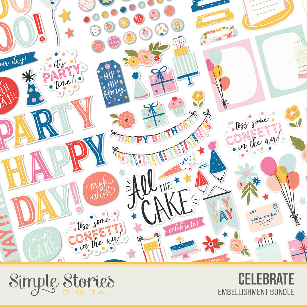 Celebrate Digital Embellishment Bundle