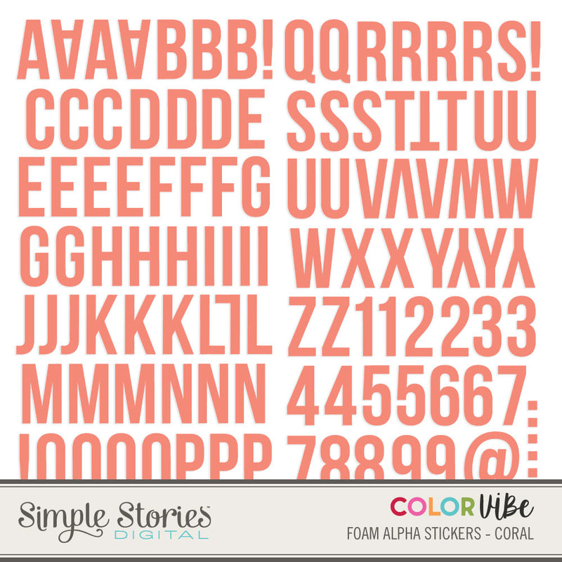 Color Vibe Digital Foam Alphas - Coral