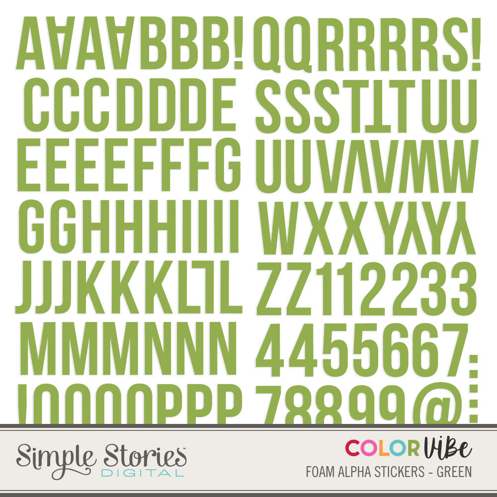 Color Vibe Digital Foam Alphas - Green