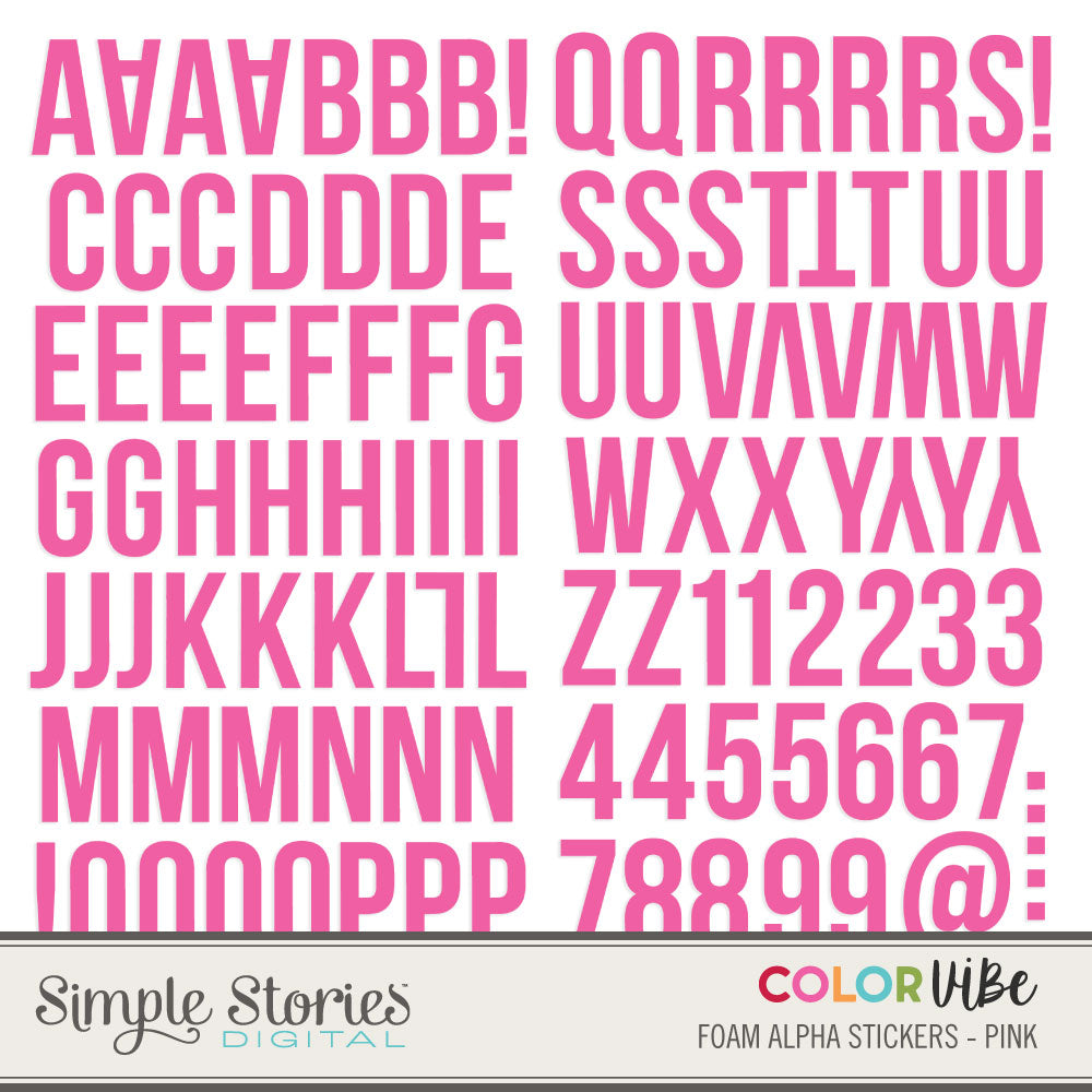 Color Vibe Digital Foam Alphas - Pink