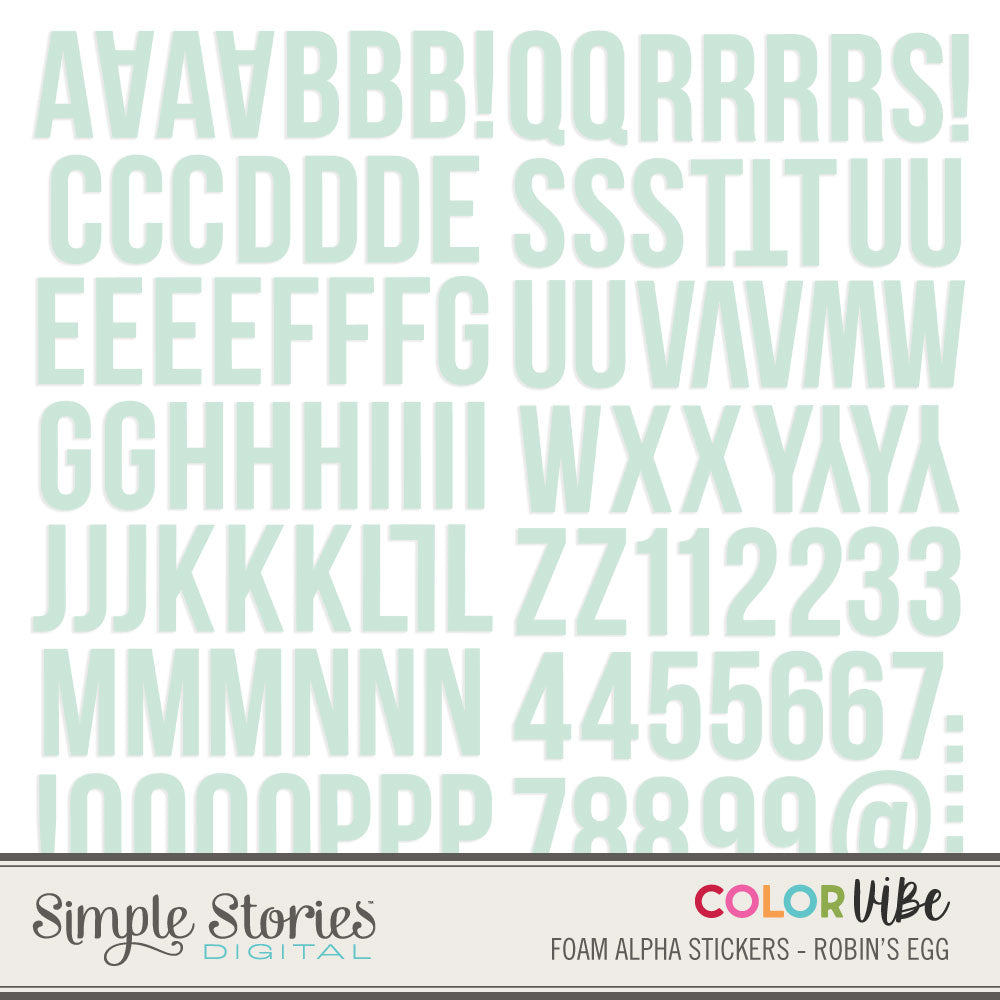 Color Vibe Digital Foam Alphas - Robin's Egg